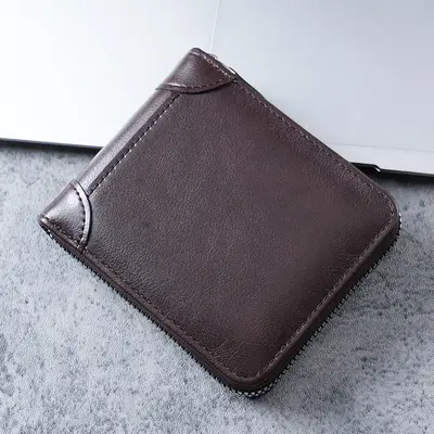 Men's Short Wallet with Multiple Card Slots and Driver's License Holder - 8