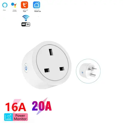 Tuya WiFi akıllı soket 16A20A güç ölçümü ile mobil APP uzaktan kumanda Avrupa fiş fişi - 9