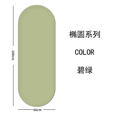Oval PU Natural Rubber Yoga Mat, Non-Slip, Thickened - 9