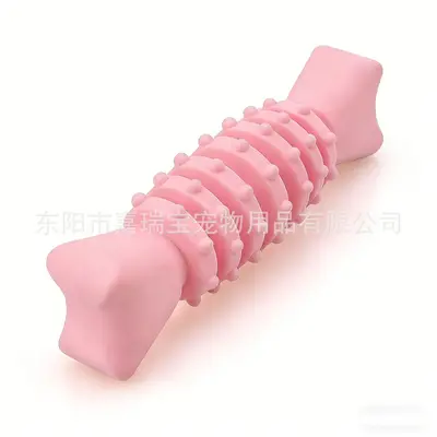 TPR Fish Bone Dog Chew Toy, Molar Stick - 10