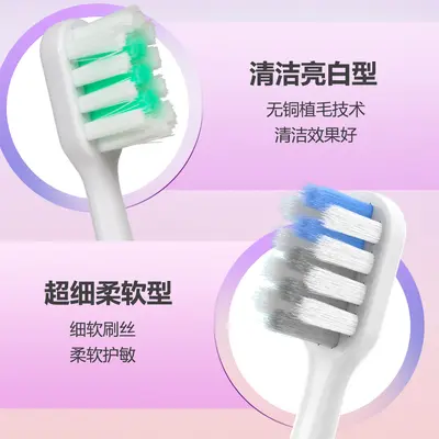 MES606 Replacement Soft Bristle Brush Heads for Xiaomi Mijia T200/T200C Sonic Electric Too - 2