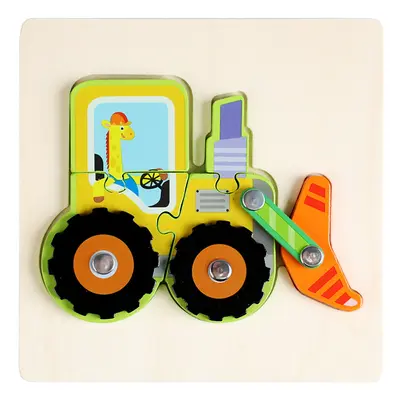 Kinder 3D-Puzzlespielzeug Holz Verkehr Stecksystem - 11