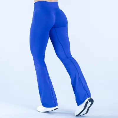 Kadın tayt yoga pantolonu, mikro çan paça, yüksek bel, koşu ve fitness için