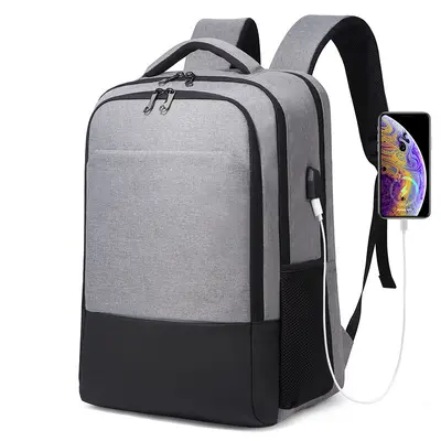 New Cross-Border Men's Backpack Large Capacity Oxford Fabric Backpack Printed LOGO Business Computer Backpack Travel Bag - 7