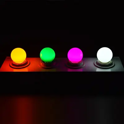 led renkli ampul kırmızı sarı mavi yeşil turuncu pembe mor beyaz tatil kutlama ampul ev atmosfer ışığı süper parlak - 3