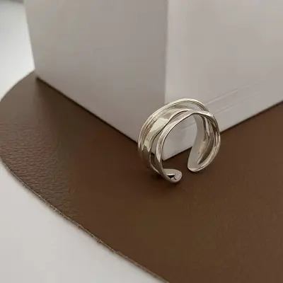 Vintage simple ring, fade-resistant, women's - 7