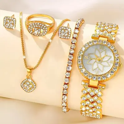 Cheyin Kuvars Kadın Saati Lüks Tasarım Strass - 13