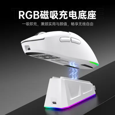 三模鼠标轻量化PAW3311游戏无线蓝牙带屏鼠标RGB充电底座源头工厂 - 3