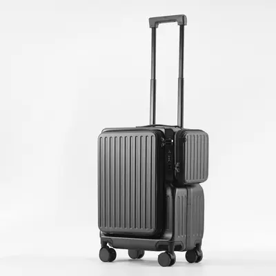 20-Inch Front-Opening PC Carry-On Suitcase, Combination Lock, Drop-Resistant - 9
