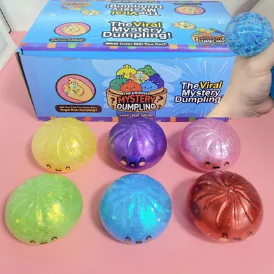 Silicone Squishy Steamed Bun Stress Toy, Soft Simulation Mini Steamer Basket Model - 10