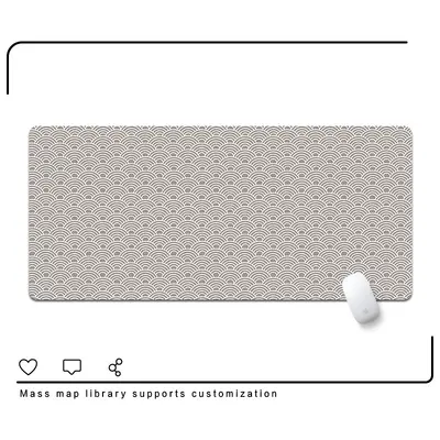 Japanese-Style Extra Large Black Gaming Mouse Pad, Keyboard and Desk Mat - 12