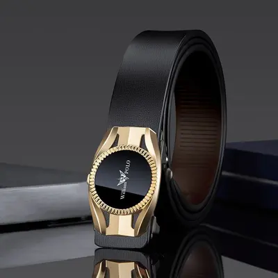 Emperor Paul Belt Men's Leather Belt Work Cowhide Belt Men's Brand Men's Belt Dial Buckle Trousers Belt - 9
