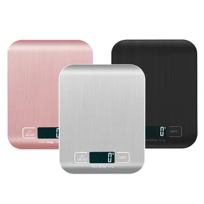 Cross-border stainless steel kitchen scale 1g USB rechargeable kitchen scale baking small balance scale practical and multi-purpose