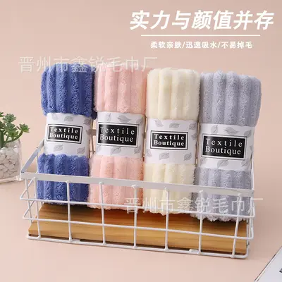 Şeker Çubuk Kadife Banyo Havlusu Mercan Kadife Havlu Süper İnce Lif Yumuşak Hediye Havlusu Banyo Emici Hızlı Kuruyan Plaj Havlusu