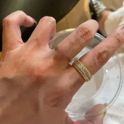 Golddiamantering, luxuriöses elegantes Design, Vintage-Stil Zeigefingerring - 7