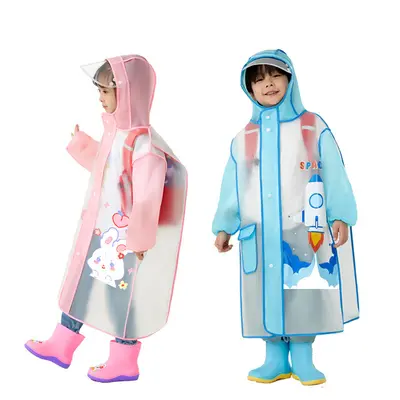 Kinder-EVA-Regenmantel mit Rucksackfach