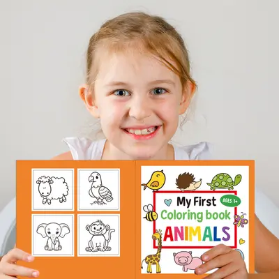 Children's Doodle Coloring Book, 30 Sheets with Cartoon Animals - 5