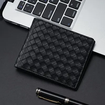 Herrenbrieftasche mit gewebtem Muster, multifunktional, für Business und Freizeit - 7