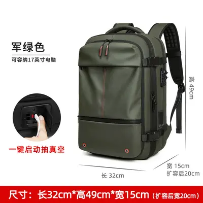 Men's backpack with vacuum compression and anti-theft feature - 12
