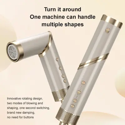 Cross-border New High-Speed Hair Dryer 9-in-1 Hot Air Brush Straight and Curl Dual-Use Curling Iron Foldable Hair Dryer Wholesale