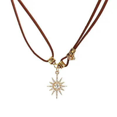 Bohemisches Damen-Halskettenhalter, Retro-Choker, Knochenkette