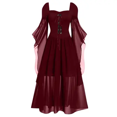 Halloween Hexen-Trägerkleid lang, 10 Farben