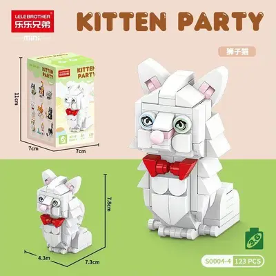 Cute Cat Assembly Building Block Set, Educational Toy for Children - 9