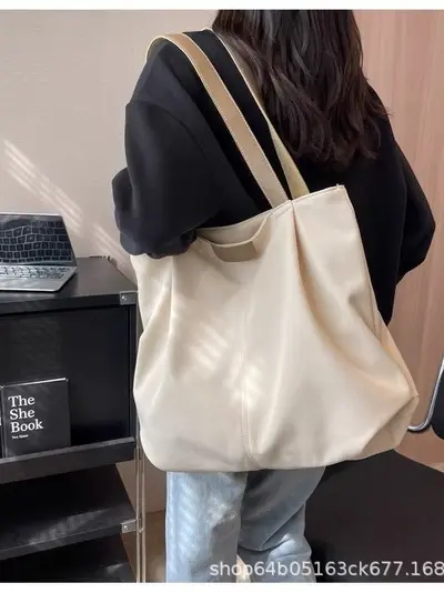 Canvas Tote Bag, Large Capacity, Simple Design for Women - 4