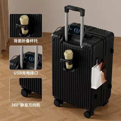 Robuster Trolley-Koffer mit Zahlenschloss und Universalrollen - 6
