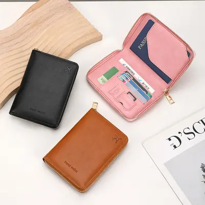 RFID passport holder, plain weave, multi-pocket - 5
