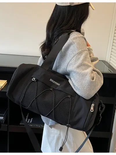 New Trendy Handheld Short-Distance Travel Bag Women's Fashion Lightweight Shoulder Crossbody Gym Bag with Independent Shoe Compartment Business Trip Luggage Bag - 4