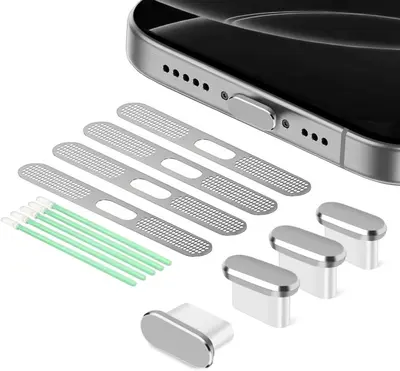 Telefon Toz Koruma Kapağı Seti USB C Toz Koruma Kapağı iPhone 15 / 16 için Toz Koruma Temizleme Seti - 8