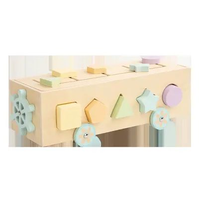 Wooden Shape Matching Block Car, Early Education Toy