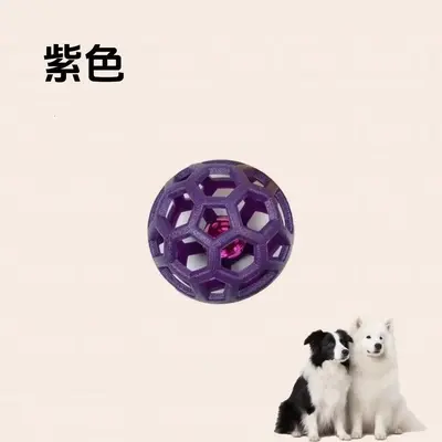 Bissfester TPR-Hundespielball mit Quietscher und Glocke - 9