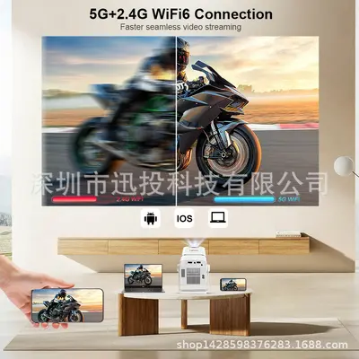 4K Full HD Projektor FHD TD80W Android WiFi 3D Heimkino tragbarer Strahlenprojektor