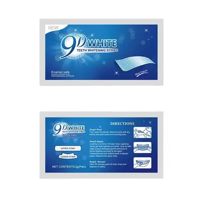 6% HP Teeth Whitening Strips, No Residue, Dot-Matrix Pattern - 6