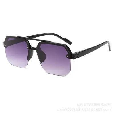 Kids' Sunglasses, Half-Frame Double-Bridge, UV Protection, Unisex - 8