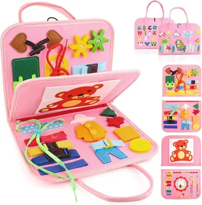 Felt Busy Board, Montessori Early Learning Toy, DIY Quiet Book - 13