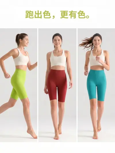 Seamless High-Stretch Yoga Shorts, Peach Butt Fit, Quick-Dry - 4