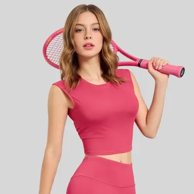 Juyitang Backless Yoga Tank with Removable Chest Pads, Sports Bra