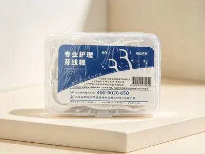 便携装牙线棒50只一盒标准随身盒独立包装超细家庭装一次性牙线棒 - 7