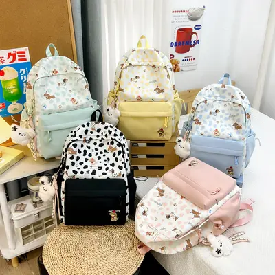 Cute Cartoon Backpack for High School Students, Large Capacity - 5