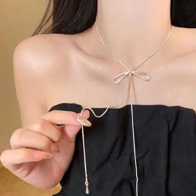 Tassel Chain Necklace Women's Minimalist Design - 10