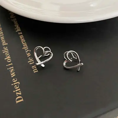 Metall-Ohrringe Ringform, französischer Ohrclip ohne Loch - 13