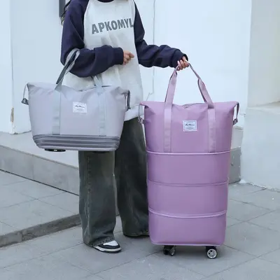 Travel bag three-layer expandable, dry-wet separation