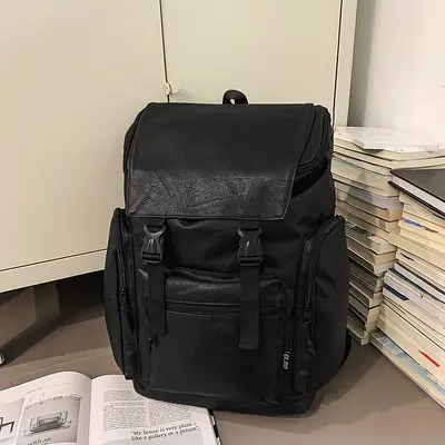 Cross-Border Business Laptop-Rucksack Unisex Neues Modell Weiches Leder Doppelter Schultergurt Modische Pendler-Tasche Großes Fassungsvermögen Reiserucksack - 7