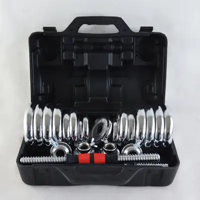 Electroplated dumbbell set, 15-50 kg, home fitness, removable