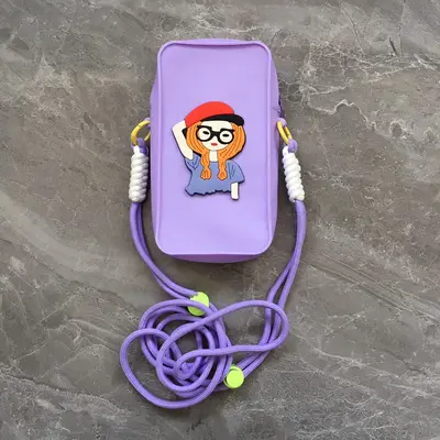 Silikon-Handytasche, Cartoon-Umhängetasche, tragbare Geldbörse, niedliche Mini-Schultertasche für Schülerinnen, Stress-Relief-Bubble-Tasche - 8