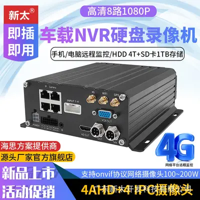 Araç NVR Kaydedici, 8 Kanal, 4G, GPS Konumlandırma