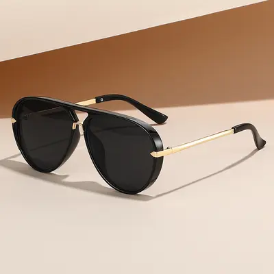 Unisex Double-Bridge Sunglasses, Large Frame, for Driving - 4